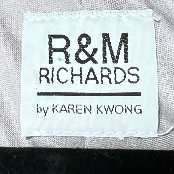 R&M Richards Sleeveless Floral Dress Textured Crinkle Lined Green Purple READ - Picture 5 of 10